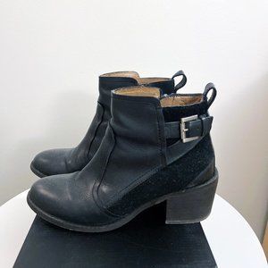 H&M Genuine Leather black boots, Women's 6/EUR 37